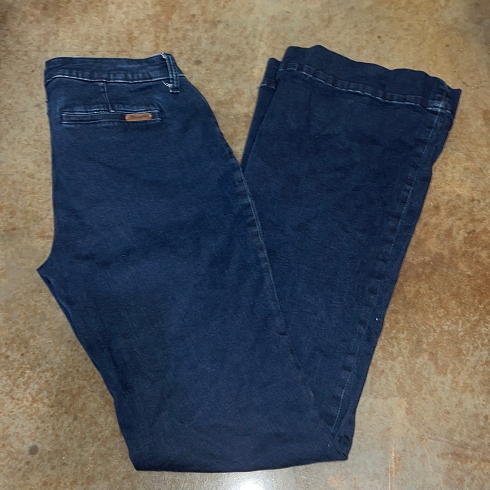 Wrangler Women's Mae Retro Mid-Rise Trouser Jeans Dark Wash